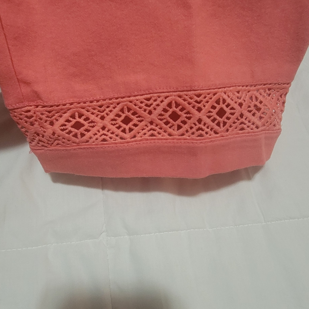 Ruby Rd. Coral Capris with Lace Detail Suze 16P - Picture 4 of 4